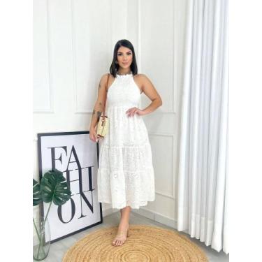 Imagem de Vestido frente unica mid lesie delicado verão casamento - LALOKA, Bran