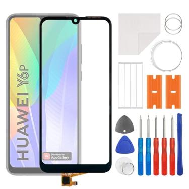 Imagem de SWARK Substituição da lente do painel externo de vidro frontal + OCA compatível com Huawel Y6p MED-LX9, MED-LX9N (sem tela LCD e digitalizador de toque) com kit de reparo