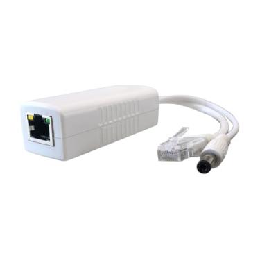 Imagem de Conversor divisor Gigabit PoE, saída CC de 12 V, compatível com IEEE 802.3af/at, 10/100/1000 Mbps, alimentação via Ethernet, plugue de 5,5 mm x 2,1 mm, para câmera IP, AP, nó WiFi, telefone IP e mais