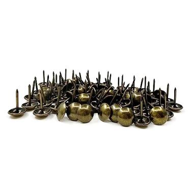 Imagem de 11 mm x 17 mm Latão Sofá Estofado Tachas Móveis de Madeira Tachas Decorativas Pregos de Polegar Casa DIY Estofado Nails Cabeças 100 Pçs (ronze, 7/16")