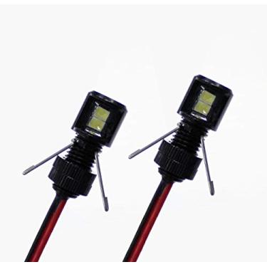 Imagem de Oznium Parafuso de LED com visão lateral - 12V LED de luz emissora lateral para para-choque, grade, interior de carros, traço, iluminação ambiental, motocicleta com invólucro de alumínio e porca de parafuso (8 mm preto, LED azul), pacote com 2