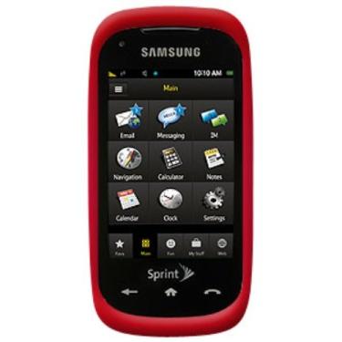Imagem de Amzer Capa de gel de silicone para Samsung Instinct HD SPH-M850 - vermelho marrom