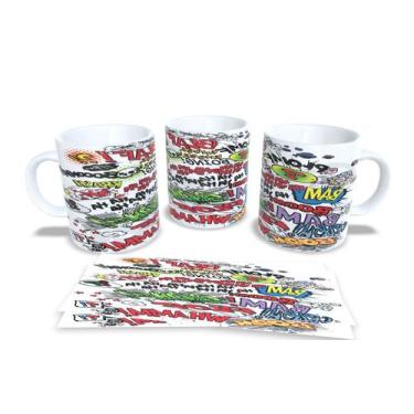 Imagem de Caneca Branca de Porcelana Personalizada Coleção Luta em Quadrinhos - 