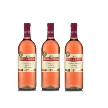 Imagem de Kit Vinho Quinta do Morgado Rosado Suave 750ml 3 unidades