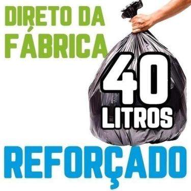 Imagem de Kit Saco De Lixo 1.000un 40l Preto Reforçado - HIGIPACK