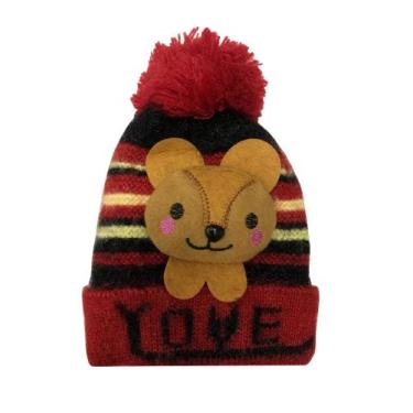 Imagem de Gorro Touca Infantil Forro Interno Quentinho Com Pompom Menino Menina 