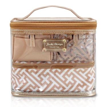 Imagem de Kit de Necessaire com 4 Peças Diamantes Jacki Design Dourado