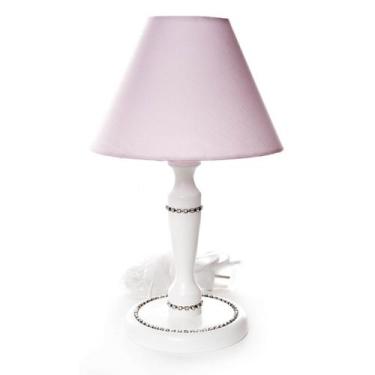 Imagem de Abajur Madeira Strass 1 Quarto Bebê Infantil Menina - Potinho de Mel