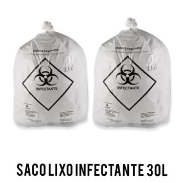 Imagem de Sacos de lixo Infectantes 30L - Ap.Anvisa -C/100 unidades - Kit com 02