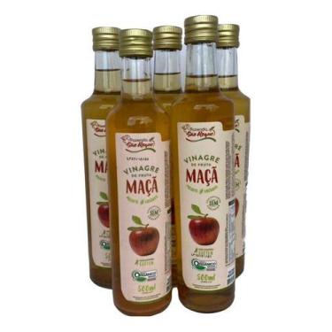 Imagem de Kit 5 Vinagres Orgânico De Maça Fazenda São Roque 500ml