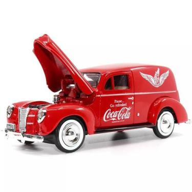 Imagem de Miniatura 1/24 Ford Sedan Cargo Van 1940 Coca Cola Metal - Motor City 