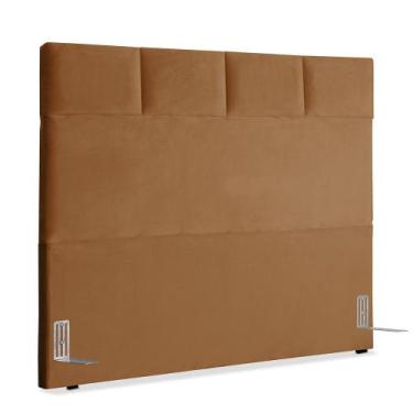 Imagem de Cabeceira de Cama Box Viúva 128 cm Marjorie Inspire House Suede Veludo