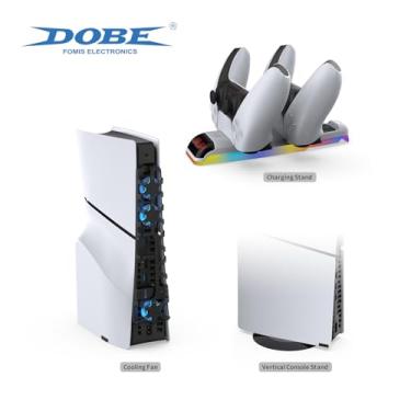 Imagem de DOBE - 3-in-1 PS5 Slim Kit, Designed for PS5 SLIM Console, Support Dual charging, Built-in Colorful Ambient Light, PS5 SLIM Console Stand, TP5-35130