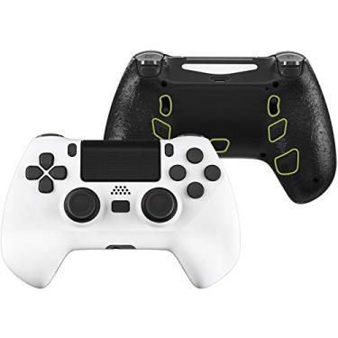 Imagem de eXtremeRate White Decade Tournament Controller (DTC) Kit de atualização para controle PS4 JDM-040/050/055, placa de atualização, carcaça ergonômica e botões traseiros e paradas de gatilho – controle não incluído