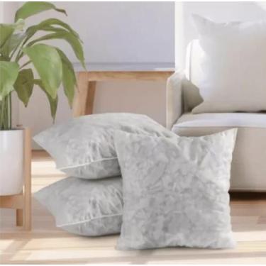 Imagem de Kit com 4 Enchimentos para Almofada 45x45 Refil com flocos de espumas/