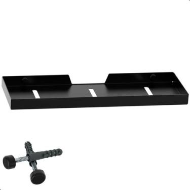 Imagem de Suporte Porta Shampoo Prateleira Preto Fosco De Parede Plus - MetalCro