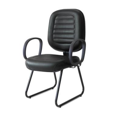 Imagem de Cadeira Diretor Belluno Pé Sky com Braços Preta - Flex Cadeiras