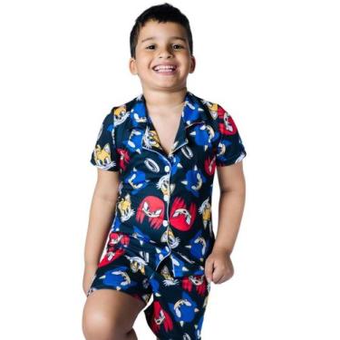 Imagem de Pijama Americano Infantil Masculino De Criança Stitch Roupa de Dormir 