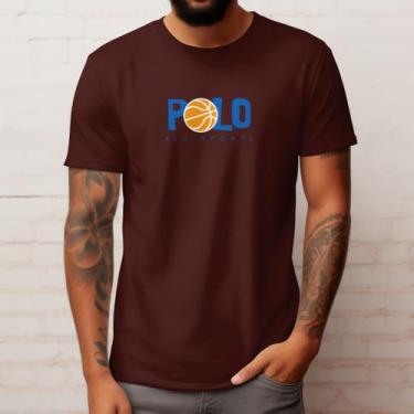 Imagem de Camisa Camiseta Masculina Polo Blu Casual Estampada em Algodão do P ao