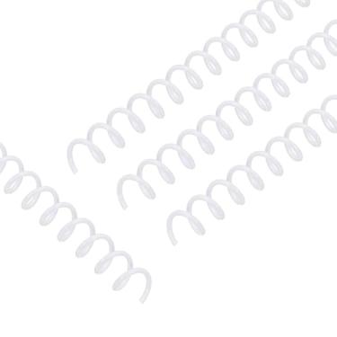 Imagem de PATIKIL Pacote com 100 bobinas de encadernação em espiral de plástico, bobinas de encadernação de 8 mm (5/40.6 cm), capacidade de 40 folhas, argolas, passo 3:1 para sala de aula, branco