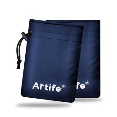 Imagem de Artife Coberturas de torneira externas espessas atualizadas para proteção contra congelamento de inverno, meias de mangueira de torneira isoladas de água de jardim azul 2 peças