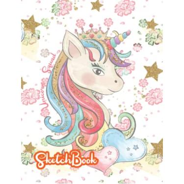 Imagem de Sketchbook for Kids: Sweet Unicorn Squad, Blank Paper Notebook for Drawing