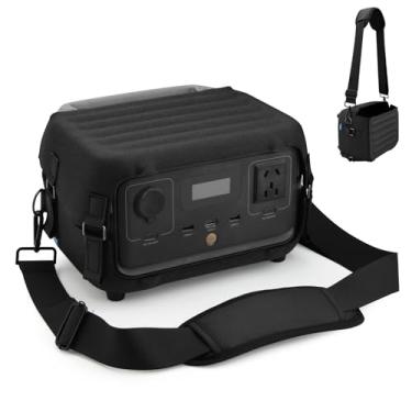 Imagem de Xxerciz- Estojo de transporte para ECOFLOW River 2 Power Station Bolsa de proteção portátil com alça de ombro, estação de energia de viagem para acampamento, armazenamento de substituição