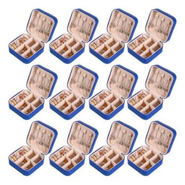 Imagem de Kit 12 Mini Porta Joias Bijuteria armazenamento de colar Anéis Estojo 