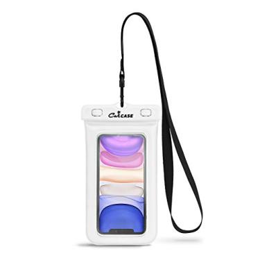 Imagem de Capa flutuante à prova d 'água (universal) – Apple iPhone 6S 6 6+ Plus, Samsung Galaxy S6 Edge S5 S4, Galaxy Note 5 4 3 2, HTC One M8 M9, LG G4 G3 G2, Moto G X Play Pure, DROID Turbo, Oneplus One 2 – perfeita para passeios/caiaque/nadar/nadar, bolsa seca protege seu celular contra queda de ar, água 