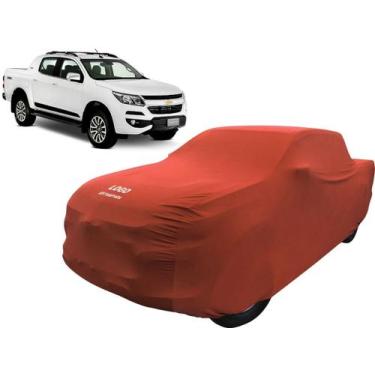 Imagem de Capa Automotiva Para Chevrolet S10 Tecido Helanca Lycra - Mz, Vermelha