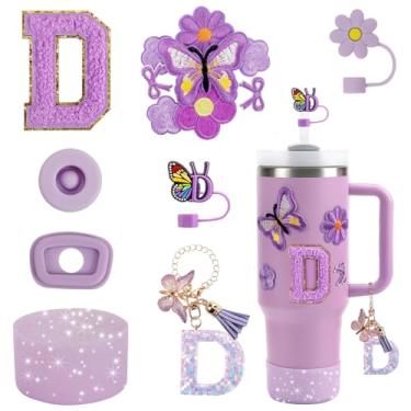 Imagem de Conjunto de acessórios de copo de 15 peças para copo Stanley Cup 850 g 1,134 g copo com alça, incluindo capa de canudo de silicone e bota, tampa à prova de derramamento, pingentes Stanley, pingente de