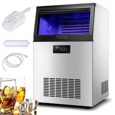 Imagem de Máquina Gelo Industrial 40kg Mini 2x2cm Cubo Inox 110v - Thermotec