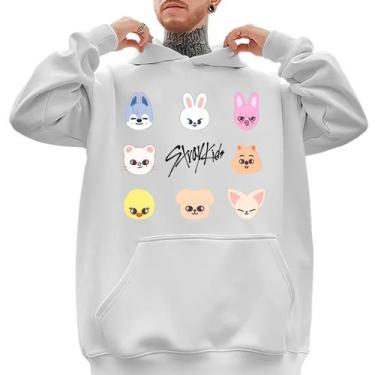 Imagem de Moletom Com Capuz Stray Kids Chibli Integrantes Grupo Kpop - Abstract 