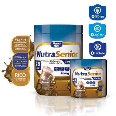 Imagem de Nutra Senior 50+ Premium 400g - Zero Lactose e Zero Açúcar - Nutramilk