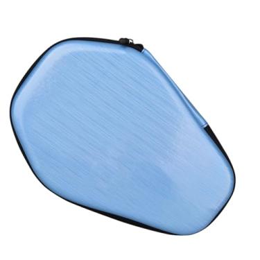 Imagem de rockible Tênis de tênis de mesa Tampa de raquete, segure 2 pás portador de pás prático Eva Pickleball Racket Capa Ping Pong Paddle Case para Outdoor, Azul