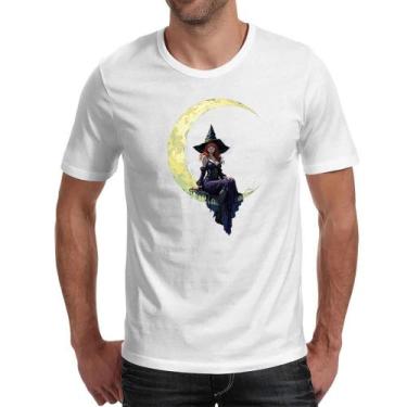 Imagem de Camiseta Unissex Bruxa sentada na lua minguante - Alearts, M