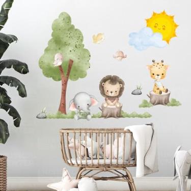Imagem de Adesivo de Parede Animais Safari Infantil Decoração Quarto Bebê Kids e Brinquedoteca