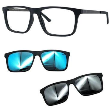 Imagem de Oculos Mormaii Swap 6 A14 6132 Com 2 Clipons Azul e Prata, Azul, Prata