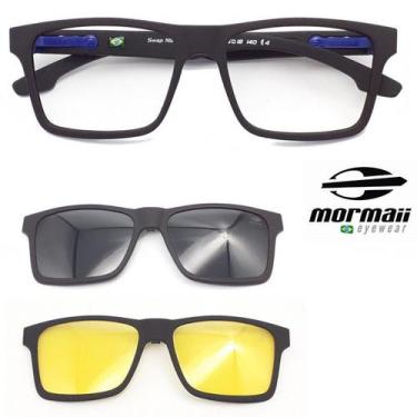 Imagem de Mormaii Swap NG 6098 Oculos Preto Fosco com 2 clipons, Cinza, Noturno