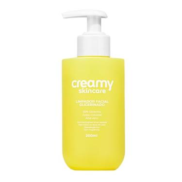 Imagem de Creamy Skincare Limpador Facial Glicerinado 200ml | Limpeza Profunda, 50% Glicerina, Hidratação Intensa, Acalma a Pele | Peles Secas e Sensíveis, Dia e Noite