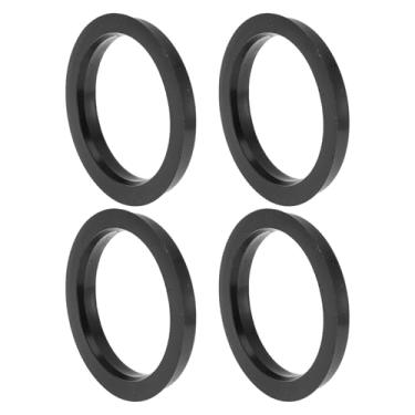 Imagem de INFINAUTO Anéis centralizados de cubo de roda de carro de 79,6 mm a 63,4 mm rodas de policarbonato preto eixo central amortecedor Hubrings 4 peças