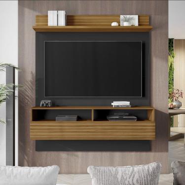 Imagem de Painel Para Tv Até 55 Polegadas Nt1165 Notável Preto Tx/ Freijó Trend