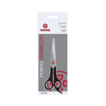 Imagem de Tesoura Cabelo Fio Laser 7 Pol Ponto Vermelho 663-7 Mundial