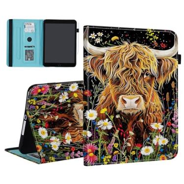 Imagem de BFUKVOU Capa para Samsung Galaxy Tab A9 Plus/A9+ 5G 11 polegadas modelo 2023 (SM-X210/X216/X218), compartimento para cartão, capa de couro PU TPU com suporte para caneta, hibernação automática, flores