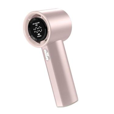 Imagem de IEUDNS Fan portátil 100 velocidades Ventilador de bolso ajustável Digital Digital Display Personal Fan para acampamento Office Beach Viajando verão, Rosa