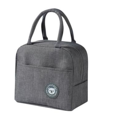 Imagem de Bolsa Térmica Lancheira Portátil Dobrável com Compartimentos – Ideal para Alimentos e Bebidas