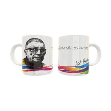 Imagem de Caneca Porcelana Filosofia Jean-Paul Sartre 'O Inferno São Os Outros' 