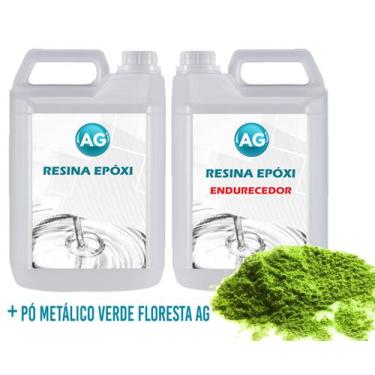 Imagem de Porcelanato Líquido Metálico Verde Floresta AG por M² - Resinas ag, 20