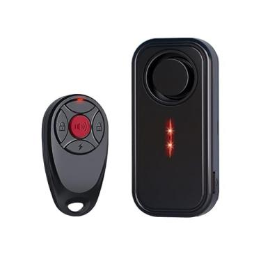 Imagem de HoneTeek Alarme antifurto de bicicleta com controle remoto, 113db sem fio vibração motocicleta bicicleta alarmes para scooter Ebikes com luzes LED, sistema de alarme de carro à prova d'água com sensor