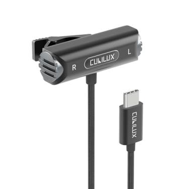 Imagem de Microfone de lapela estéreo USB C, microfone condensador de lapela com clipe externo tipo C Cubilux compatível com iPad Pro 2020/2018, MacBook Pro/Air, Pixel 4 3 2 XL, Samsung Galaxy Note 20 Ultra Note 10 S20 e mais